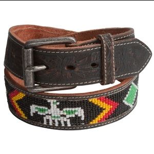 Will Leather Goods Navajo Raven belt